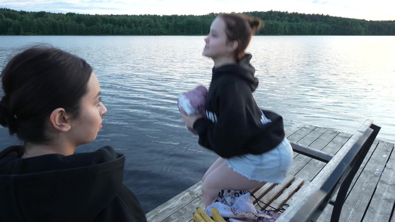 Apollon: Two Girls Took Their Clothes off on the Lake. a...