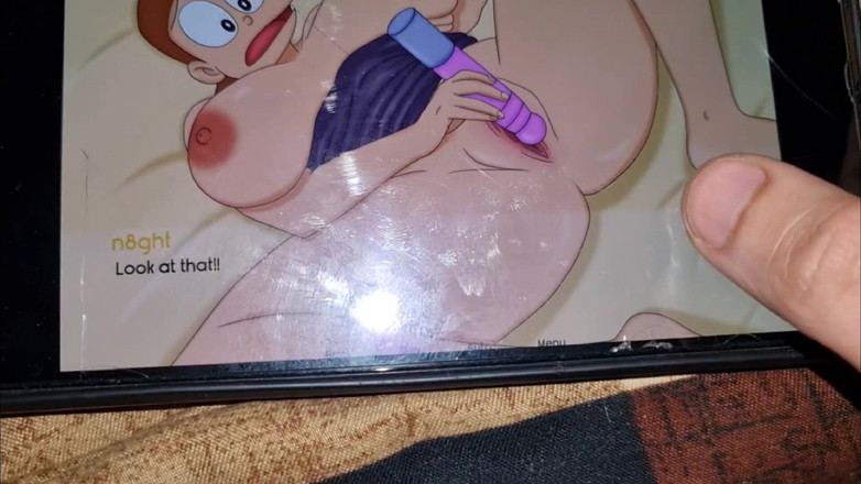 Dupdufyryrufggyu: 诺比塔抚摸她继母的乳房，洗澡时从她身上流出的所有水。