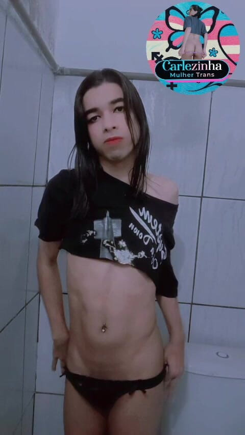 Srta. Carla: She Carlazinha Naked Female Trans Woman Carles in Her Panties