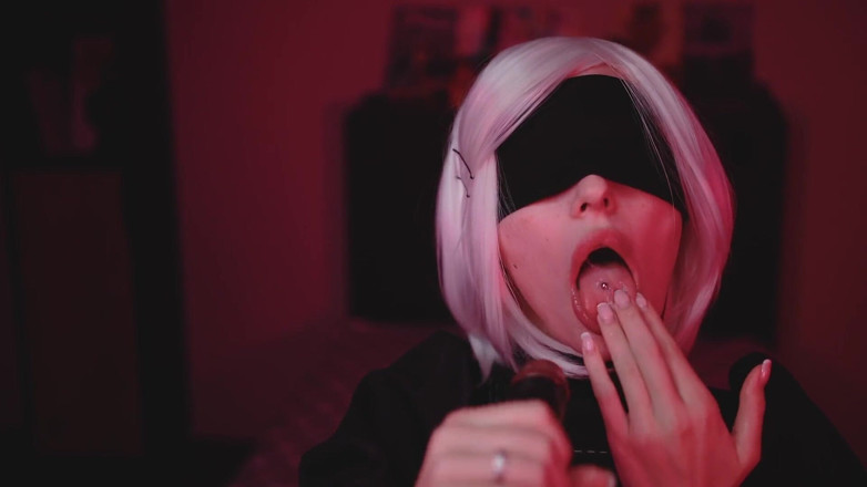 Mysweetalice: Великий чорний член nier automata косплей, великий чорний член, мінет mysweetalice, вона ж mykinkydope