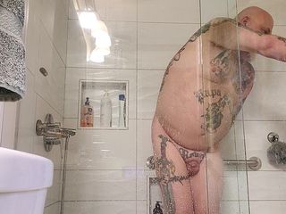 City hog: Rover loves new shower