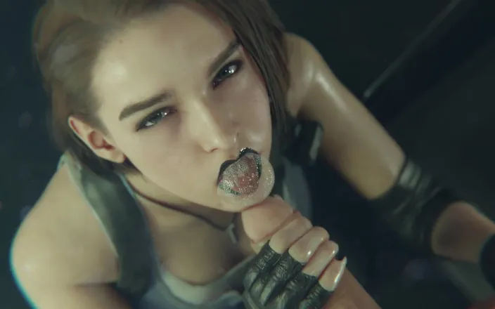 Velvixian 3D: Jill Sexy nedbalé kouření