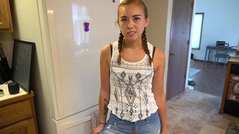 BrandiBraids: Naughty Stepdaughter Bribes Stepdad for Sex Lesson