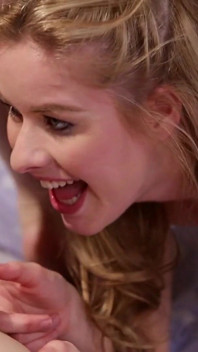 WEB YOUNG - Hot Brunette Has A BIG Surprise For Her Bestie's Birthday