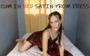 Yalla Alexa: Cum in Red Satin/silk Night Dress