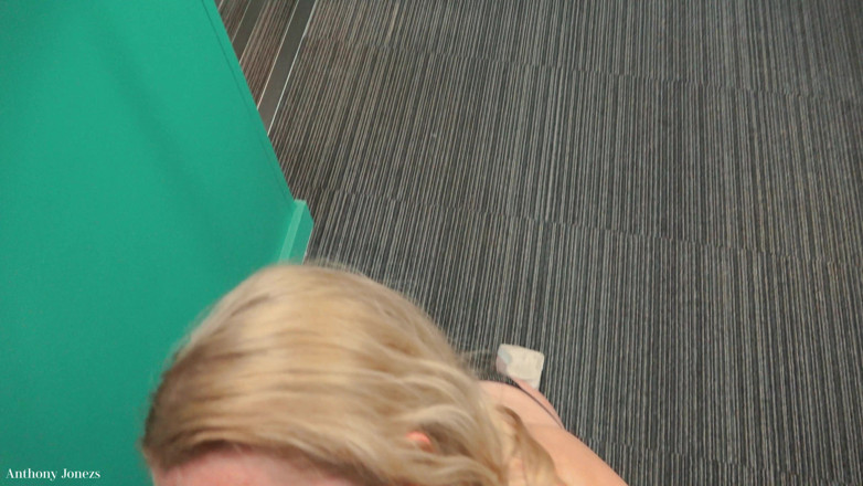 AnthonyJonezs: Public Stairs Blowjob Spit Cum Swallow
