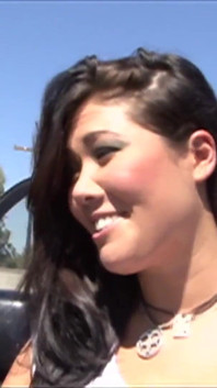 Busty Asian brunette London Keyes deepthroats and fucks Eric Swiss