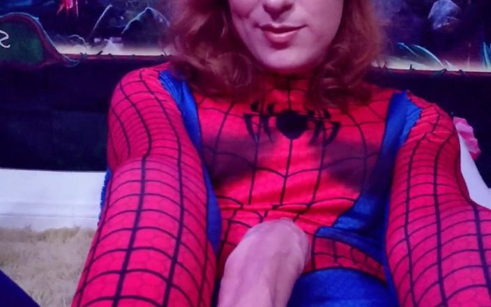 Erica Cherry: Exclusive Spider girl Jerking off and getting hard