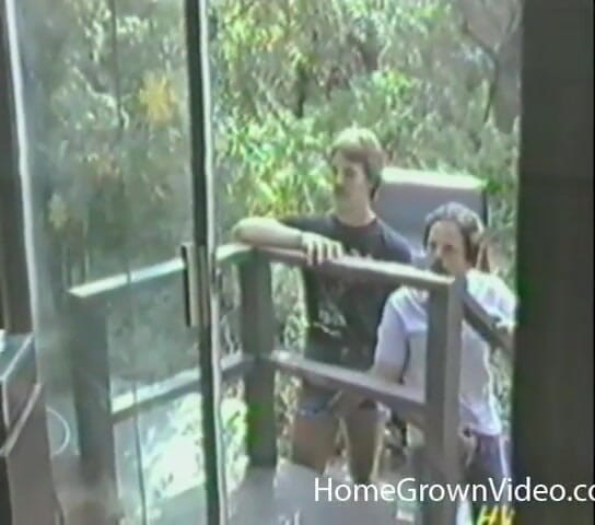 Homegrown Vintage: Two guys take it in turns on a small tits...