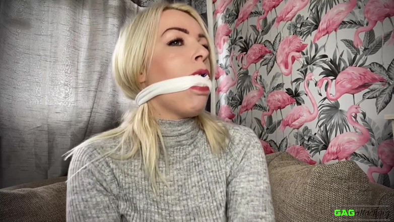 Gag Attack: Penny Lee - Custom turtleneck self gag