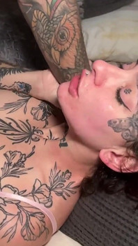 Tattooed Submissive Can't Control Her Excitement as She Receives Rough Sex!