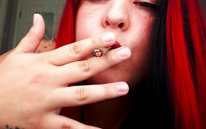 Kat Fire: Naughty college girl smoking