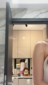 Hottest Brunette Babe Beautiful Girl in the Bathroom Loves to Show off Her Pussy and Cute Butt Under Miniskirt