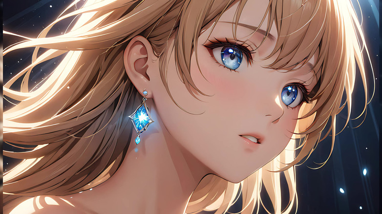 LustRender: Ефірне сходження: красива молода жінка, загорнута в целестіальне світло