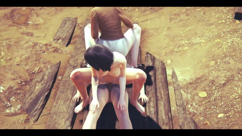 HentaiTubes: On Titans Hentai - ミカサ ファックされ、アニーと3P - マンガ アニメ 日本 アジアン ゲーム ポルノ