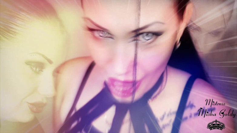 Goddess Misha Goldy: My lips will penetrate right inside your mind and will...
