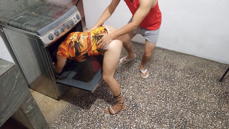 Martin13: Stepmother Gets Stuck in the Kitchen and Asks Stepson for...