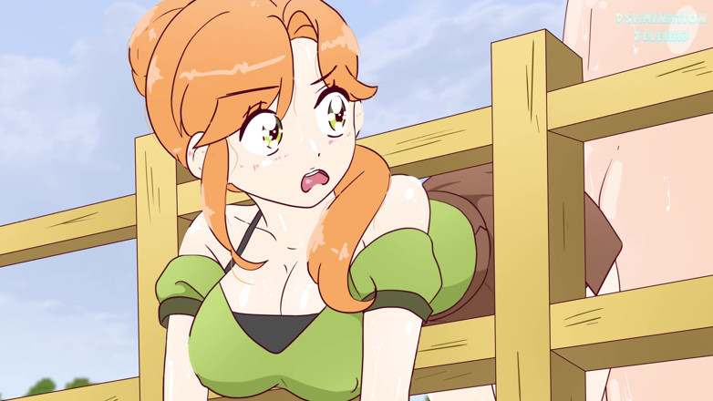 DsAnimation: Alex sengaja terperangkap di pagar dan Steve menidurinya! Hentai (Seks Anime)...