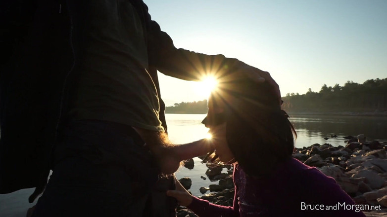 Bruce-and-Morgan: Sunrise sex - Piss spirits in outdoor!
