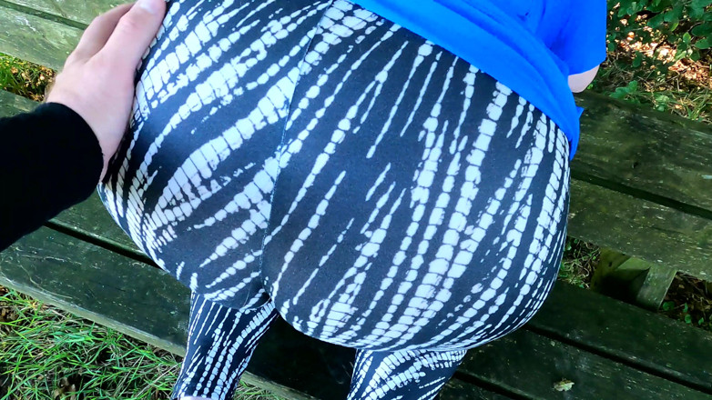 Bouncy Tits Action: Ass Spanking Directly on the Street