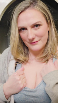Risky Laundromat Creampie - Clara Dee POV Titjob and Cowgirl