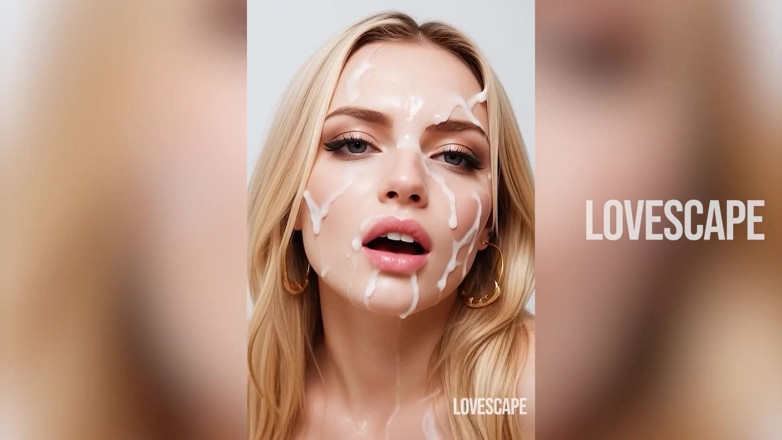 Lovescape: Blonde Cum Blowbang - Gagging Until She Breaks