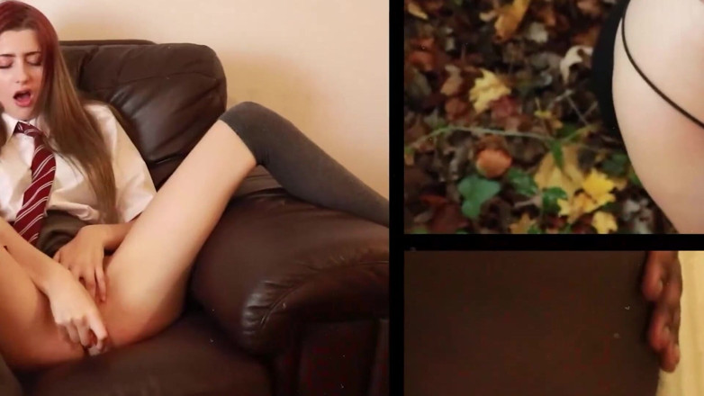 British Teens: Horny nurse cums on the fucking machine