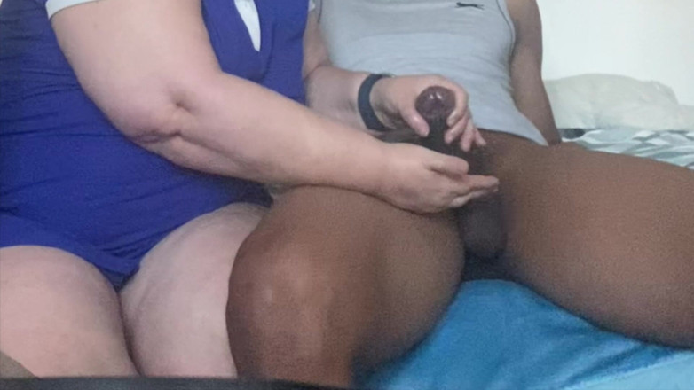 Daddykane: Handy GILF Handles Black Cock in Her Hand Nice