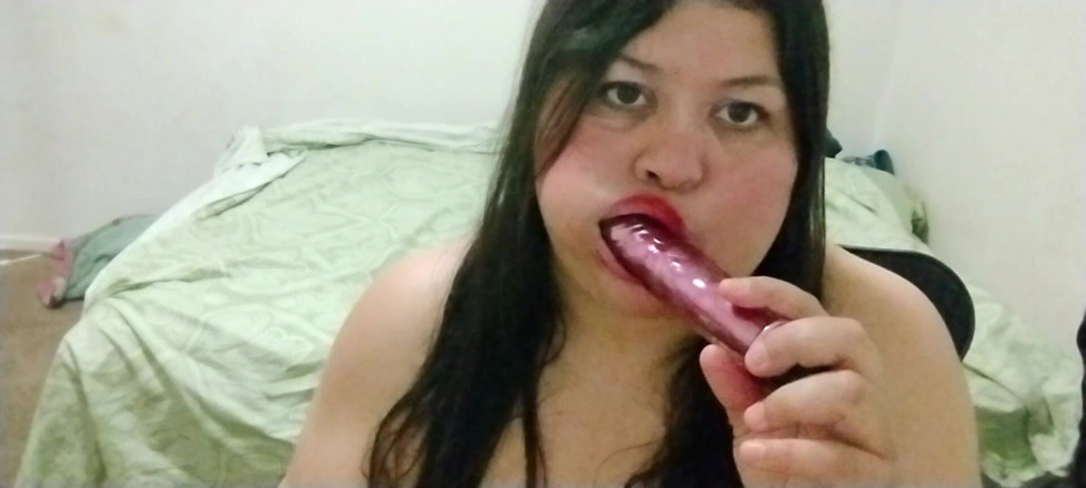 Bridivine: Bridivine Obsessed with Sucking on Her Big Dildo