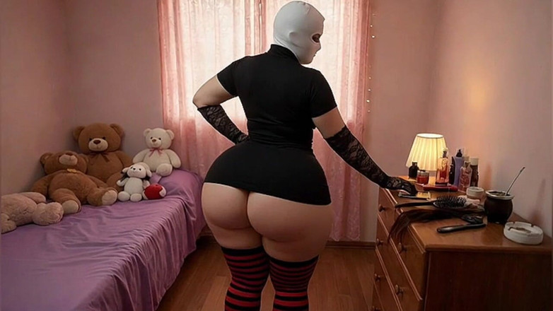 Xprohibidox1: Une fille gothique à gros cul bouge sexy