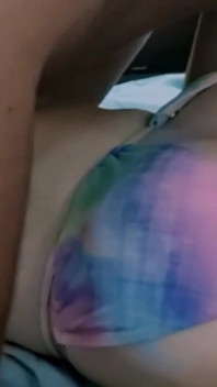 White Skin Amateur Couple - Hot Brunette with Natural Tits Gets Pounded Hard in Bikini Big Dick Pussy Fuck Close up