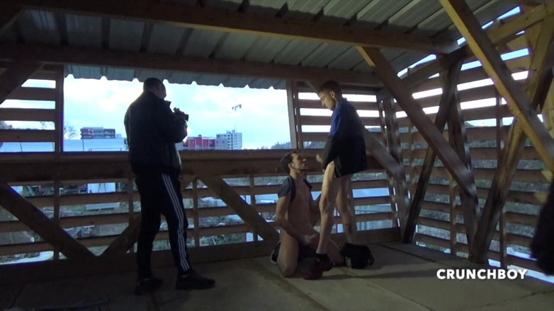 Home web camera: Webcam with bad boys fucking outdoor