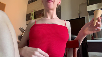 Skinny_lady69: Asmr Eat Ice Cream Armpits Fetish Close up