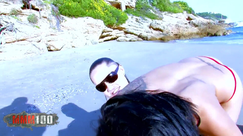 MMM100: Sex Threesome on a Beach with Yesenia Rock and Jessica...