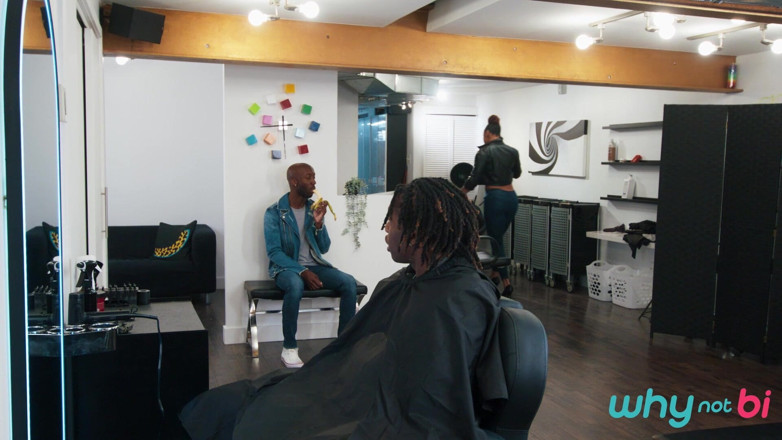 WhyNotBi: Whynotbi - Bi Threesome at the Barbershop, Lets Suck Some Bbcs