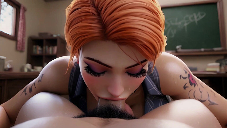 Total Sluts: Si rambut merah yang berusia 20 tahun mengidam zakar raksasa - deepthroat &amp;...