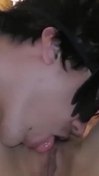 Hot Japanese gets fucked and creampied on a bed