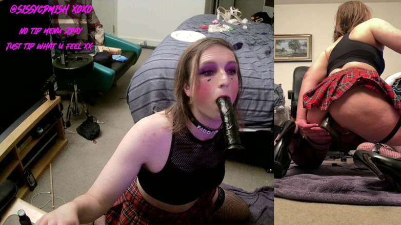 SissyCDMish: Sissycdmish - BBC kärleksfull slampa i fisknät och klackar