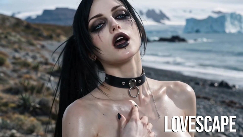 Lovescape: Busty Goth Rough Pounding on Icy Beach (ai)