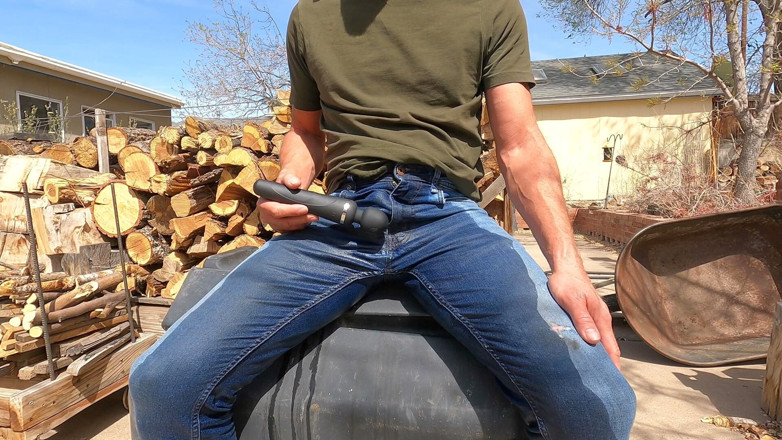Lapetus: Wetting My Jeans and Teasing My Cock with Vibrators