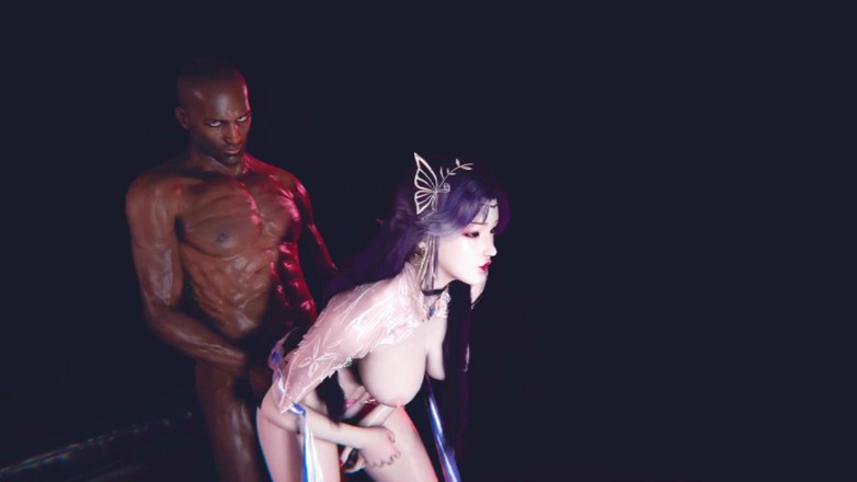 Soiyu Hentai: 中国女士站狗式大黑鸡巴 - 3D 动画 v488