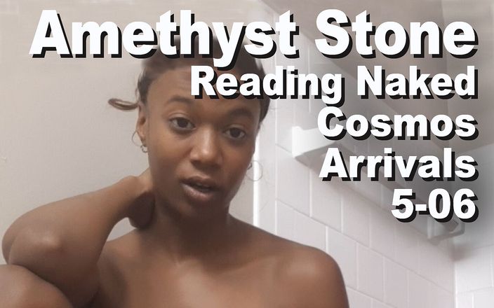 Cosmos naked readers: Amethyst Stone reading naked The Cosmos Arrivals PXPC1056