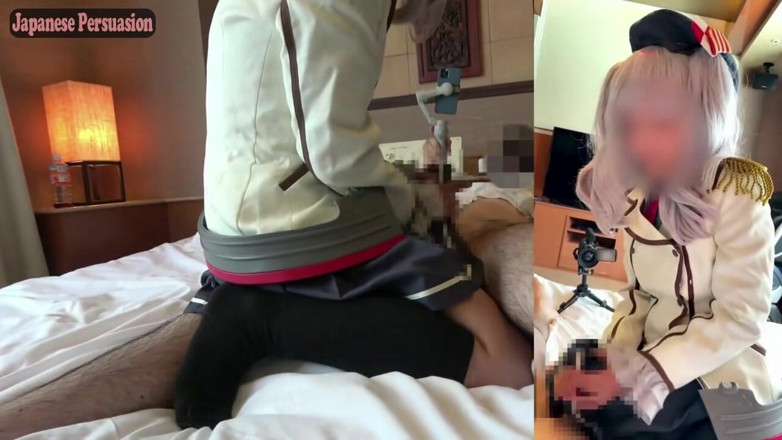 The Sexual Issues: F Cup Busty Cosplayer in Naval Style Outfit Enjoys a...