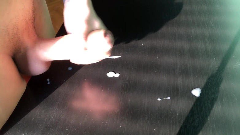 Idmir Sugary: Own Cum Licking of the Table - Teen Fat Cock Cumshot