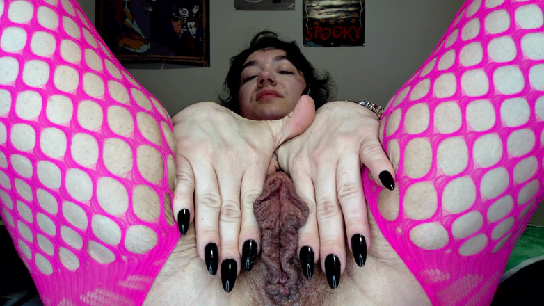 LunaXscorpia: Знищення ділдо розпусної мами в wildolo: рожеві ажурні мережі, жадібна дірка мамки розтягнута широко з кількома кутами