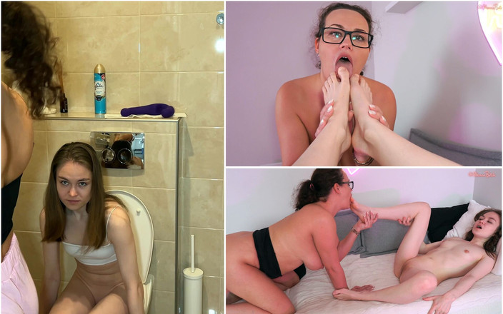 Oksana_Katysheva: 继母，在脸上撒尿后，崇拜她继女的小脚！