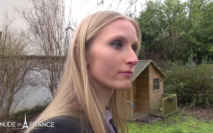 Nude in France: Gorgeous blonde with beautiful long hair gets banged by her...