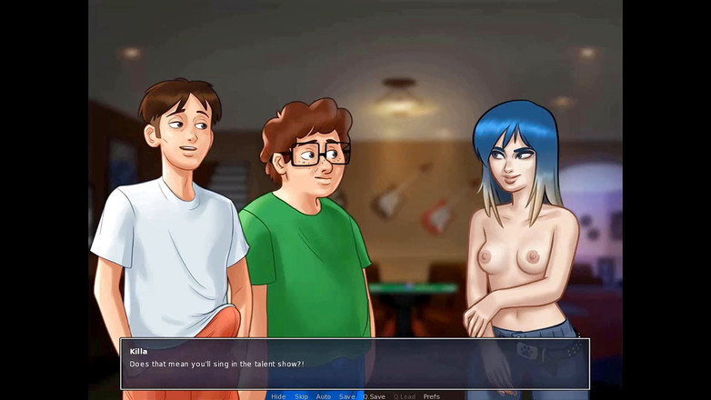 Cartoon Play: Summertime saga parte 206 - tette piccole capelli blu