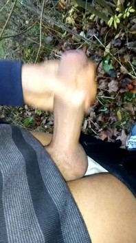 Arab Twink Cums Outdoor with Sound of Drop Cum