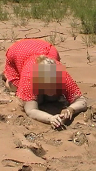 Julie Gets Messy in Mud - Huge Natural 38F Tits Swing in Wet Dirt Outside